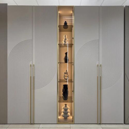 Шкаф «Улитка с витриной (Золото)»